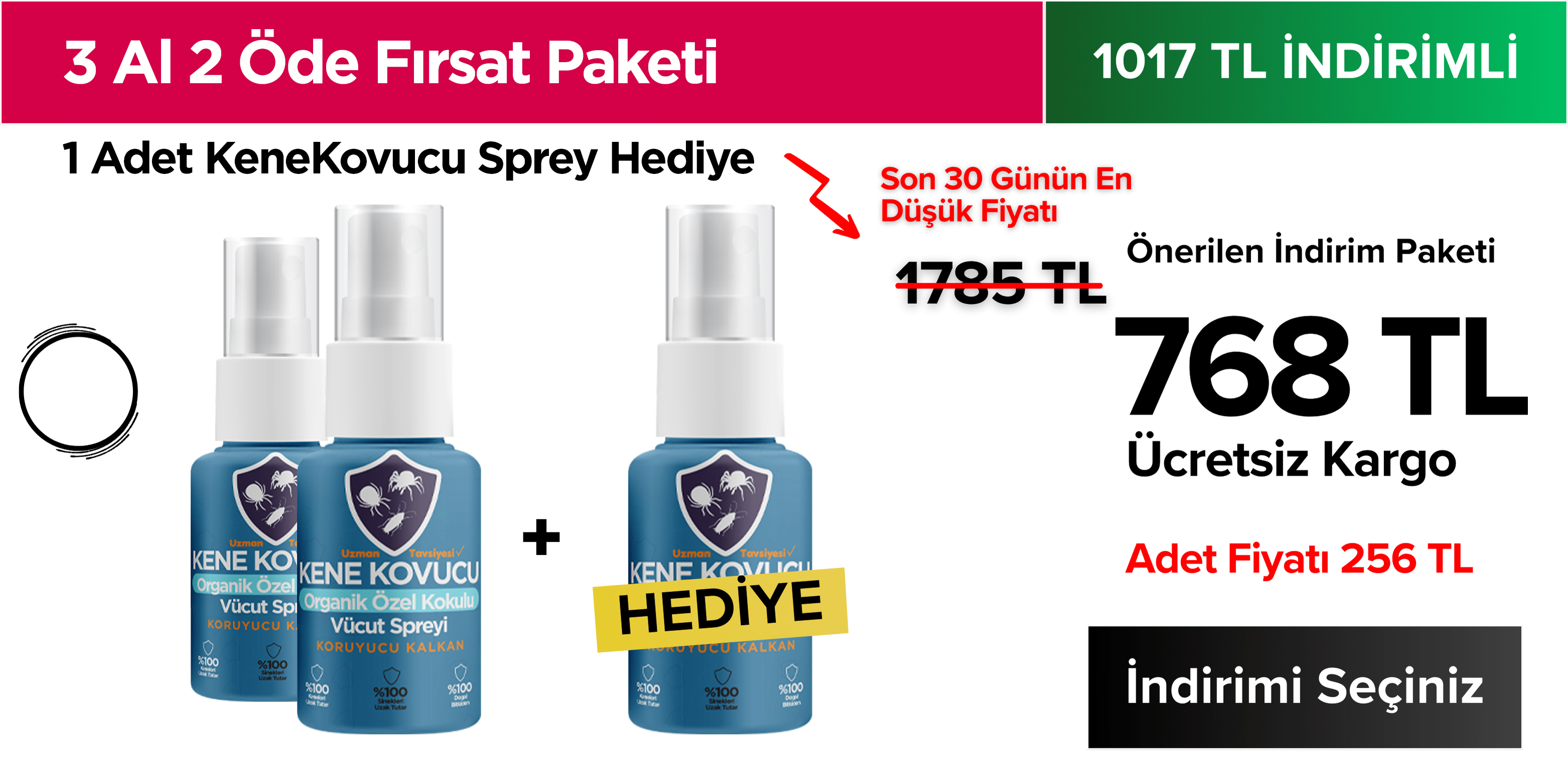 3 Adet Kene Kovucu